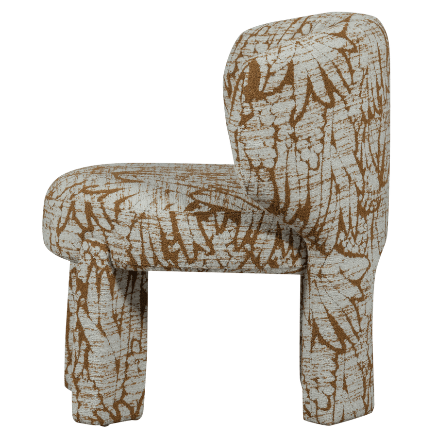 UPKE FAUTEUIL MET DESSIN NATUREL/BRUIN