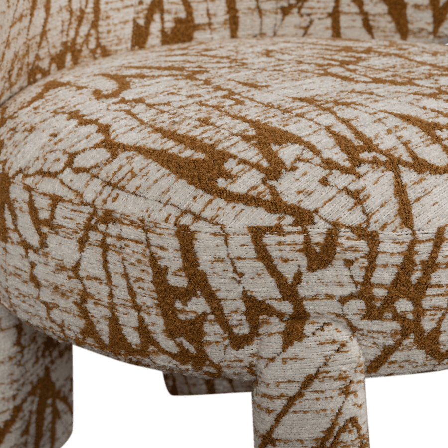 UPKE FAUTEUIL MET DESSIN NATUREL/BRUIN