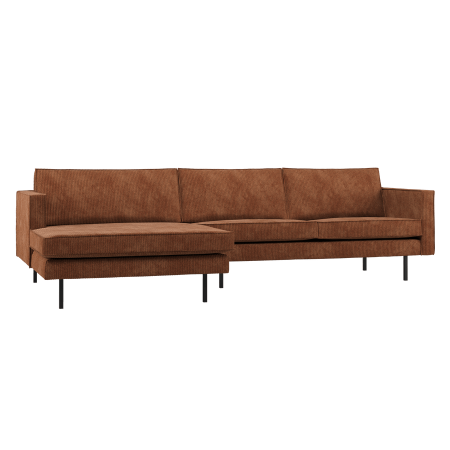 RODEO CHAISE LONGUE BANK LINKS RIBSTOF ROESTBRUIN