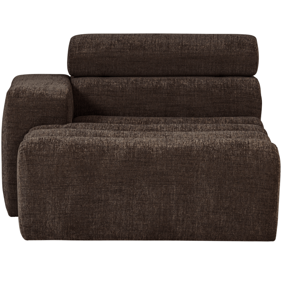 NOVI CHAISE LONGUE ELEMENT ARM LINKS DONKERBRUIN MELANGE