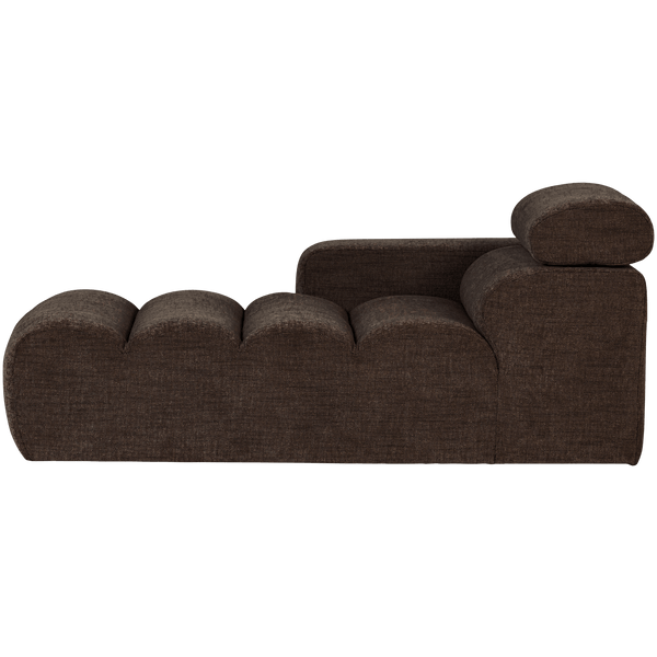 NOVI CHAISE LONGUE ELEMENT ARM LINKS DONKERBRUIN MELANGE
