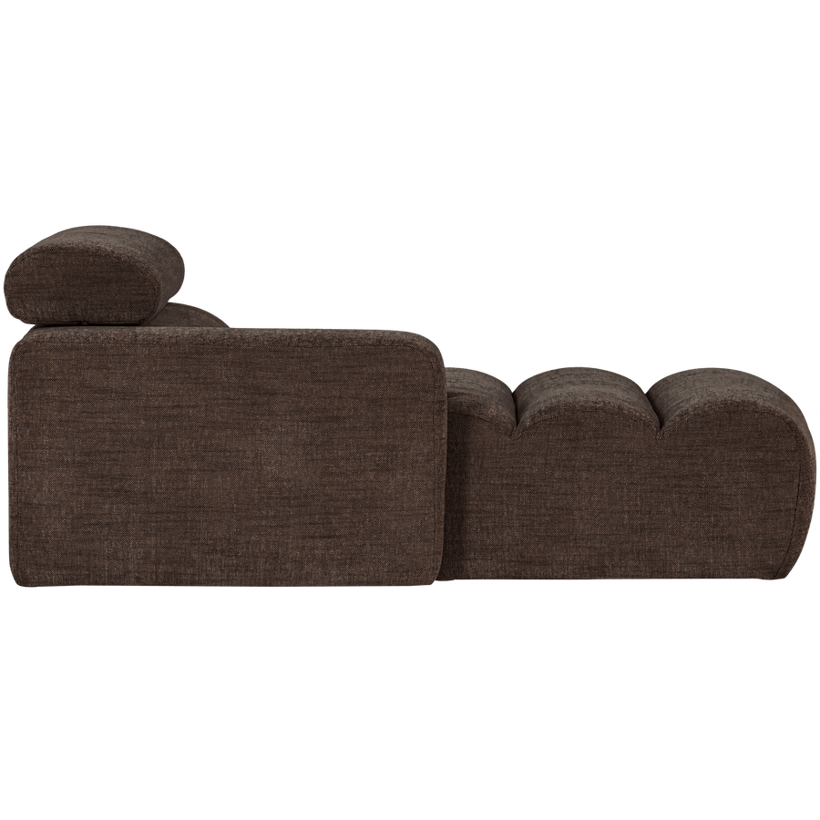NOVI CHAISE LONGUE ELEMENT ARM LINKS DONKERBRUIN MELANGE