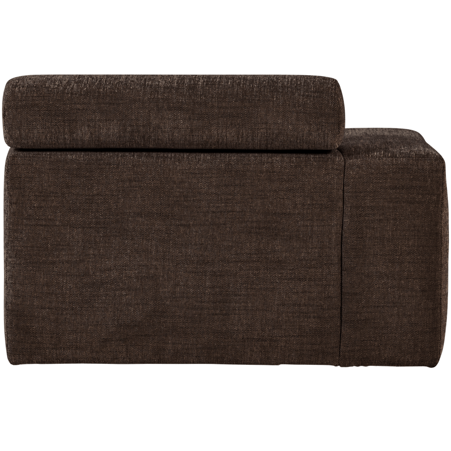 NOVI CHAISE LONGUE ELEMENT ARM LINKS DONKERBRUIN MELANGE