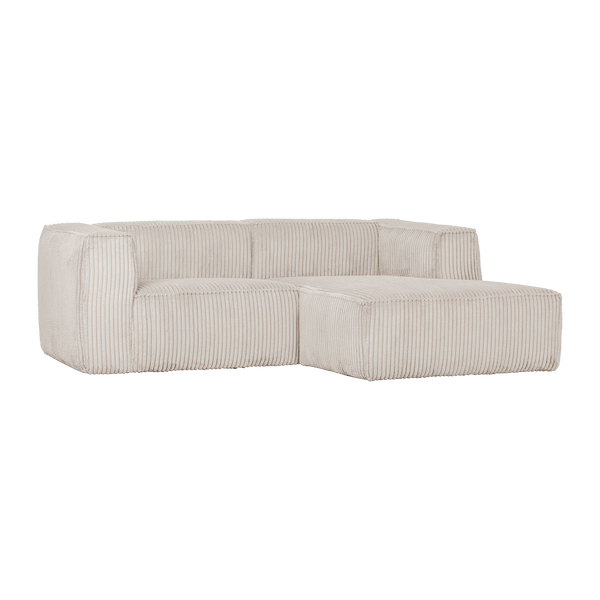 BEAN CHAISE LONGUE BANK RECHTS RIBSTOF NATUREL