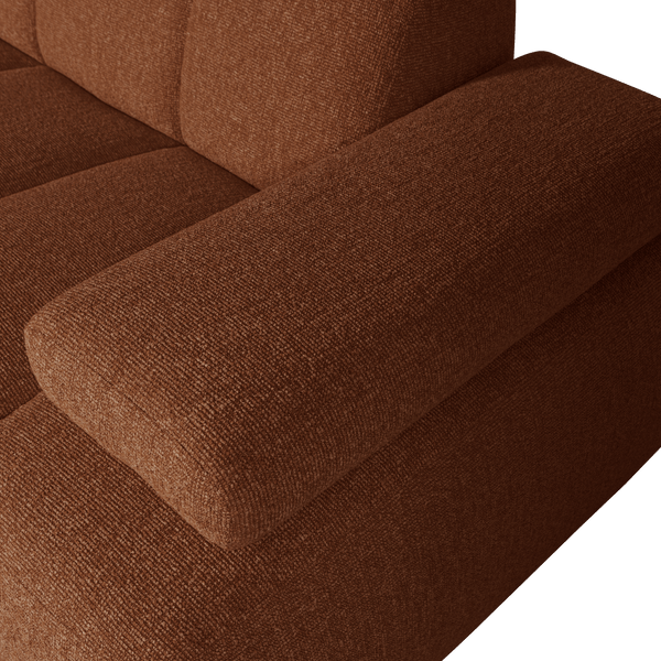MOJO 1,5-ZITS ELEMENT ARM RECHTS BOUCLE ROESTBRUIN MELANGE