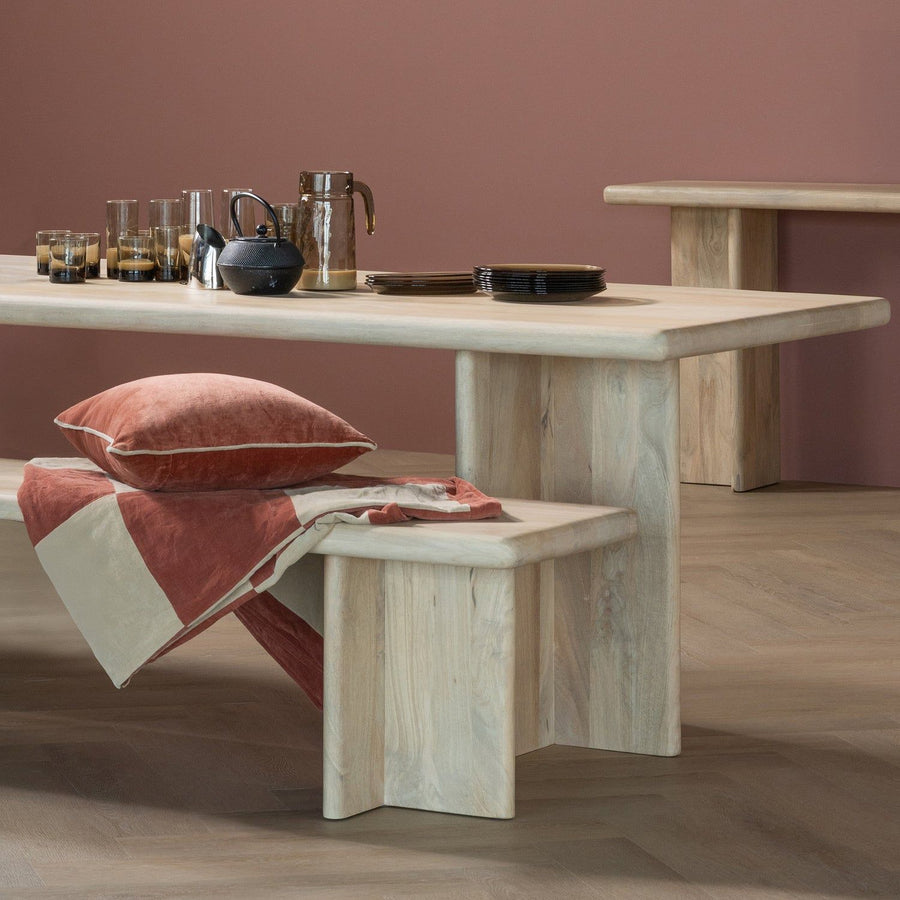 ATO EETBANKJE 180X45 CM MANGOHOUT NATUREL