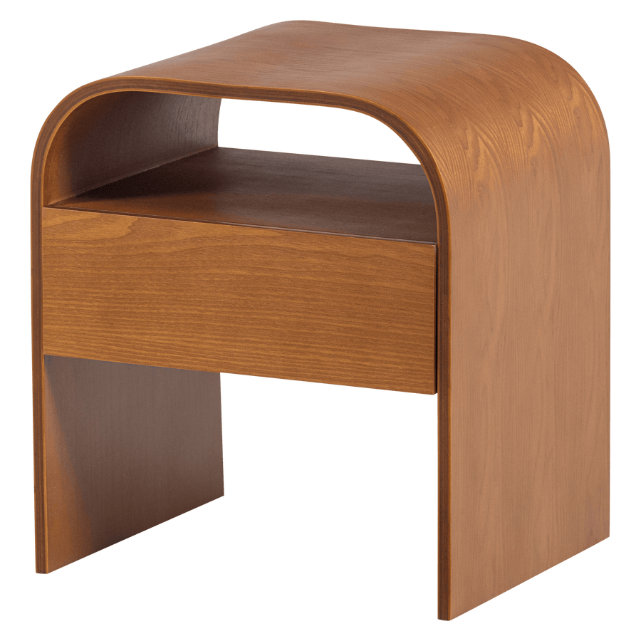 MOMO NACHTKASTJE/BIJZETTAFEL HOUT BRUIN [fsc]