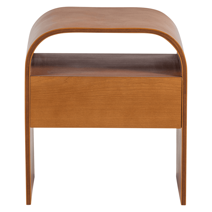 MOMO NACHTKASTJE/BIJZETTAFEL HOUT BRUIN [fsc]