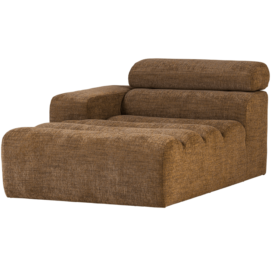 NOVI CHAISE LONGUE ELEMENT ARM LINKS KARAMELBRUIN MELANGE