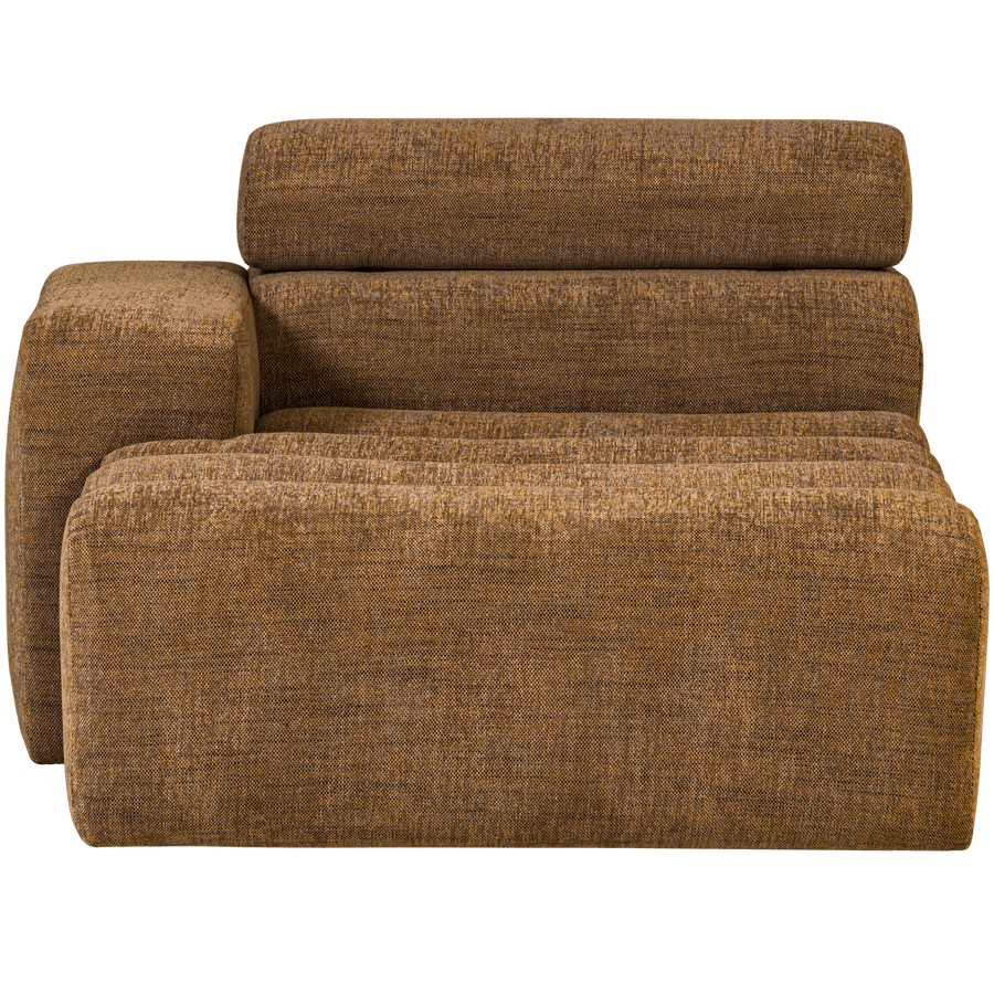 NOVI CHAISE LONGUE ELEMENT ARM LINKS KARAMELBRUIN MELANGE