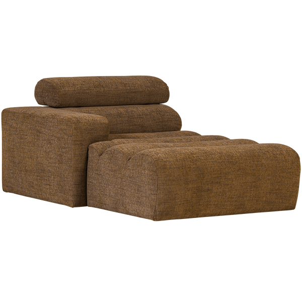 NOVI CHAISE LONGUE ELEMENT ARM LINKS KARAMELBRUIN MELANGE