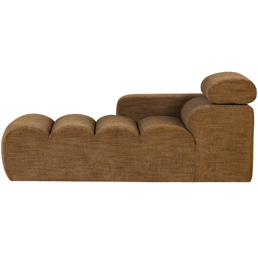 NOVI CHAISE LONGUE ELEMENT ARM LINKS KARAMELBRUIN MELANGE
