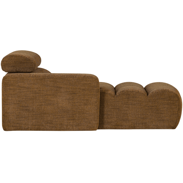 NOVI CHAISE LONGUE ELEMENT ARM LINKS KARAMELBRUIN MELANGE