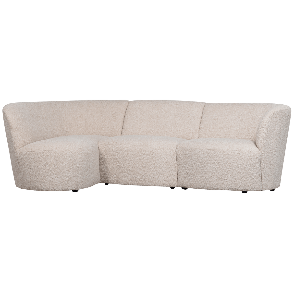 COCO 3-ZITS BANK RONDING LINKS BOUCLE CREME