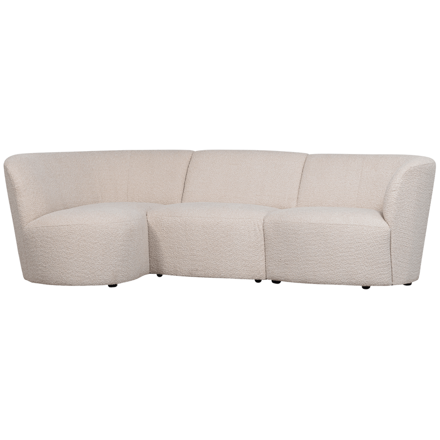 COCO 3-ZITS BANK RONDING LINKS BOUCLE CREME