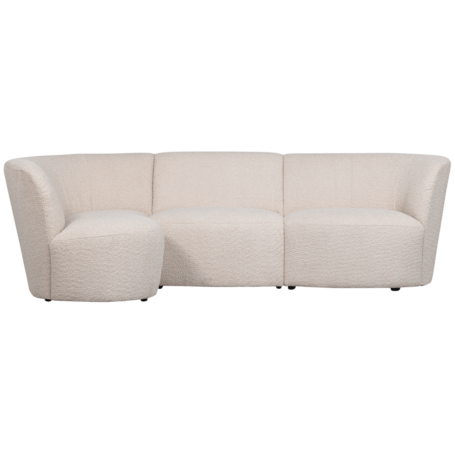 COCO 3-ZITS BANK RONDING LINKS BOUCLE CREME