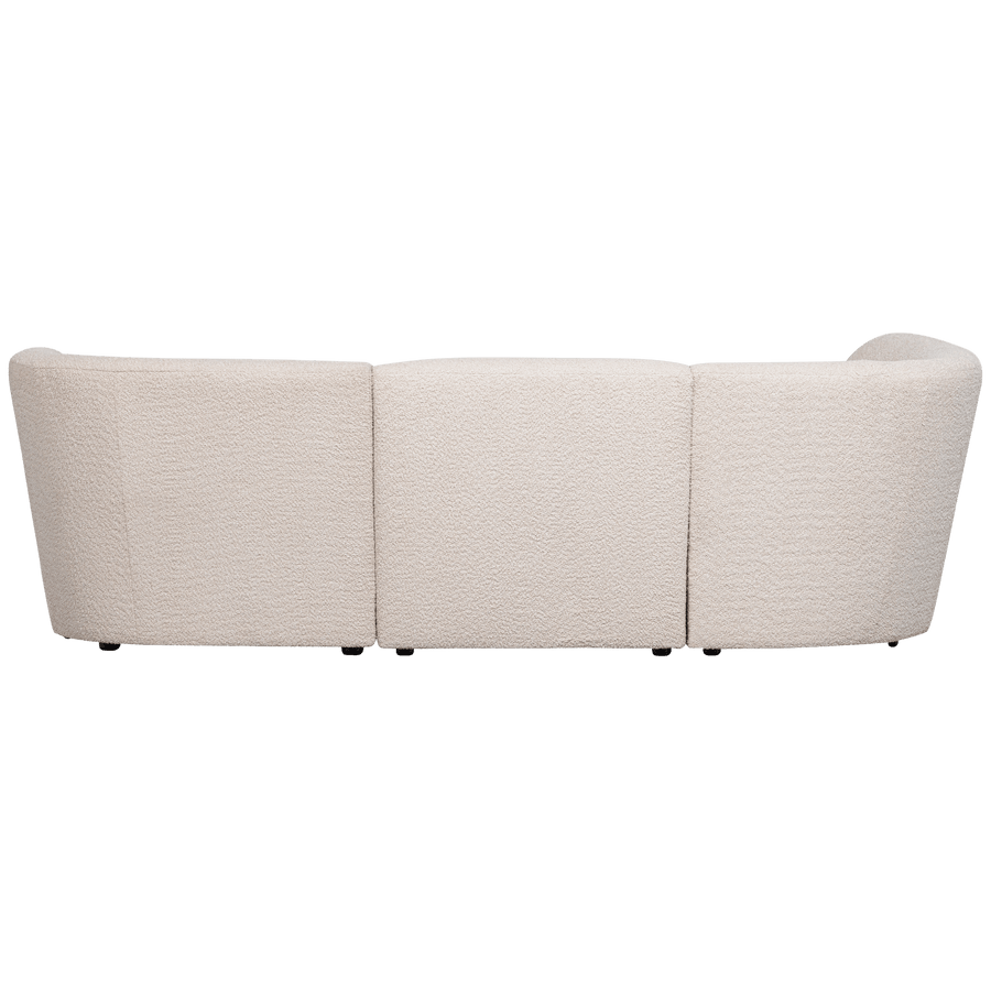 COCO 3-ZITS BANK RONDING LINKS BOUCLE CREME