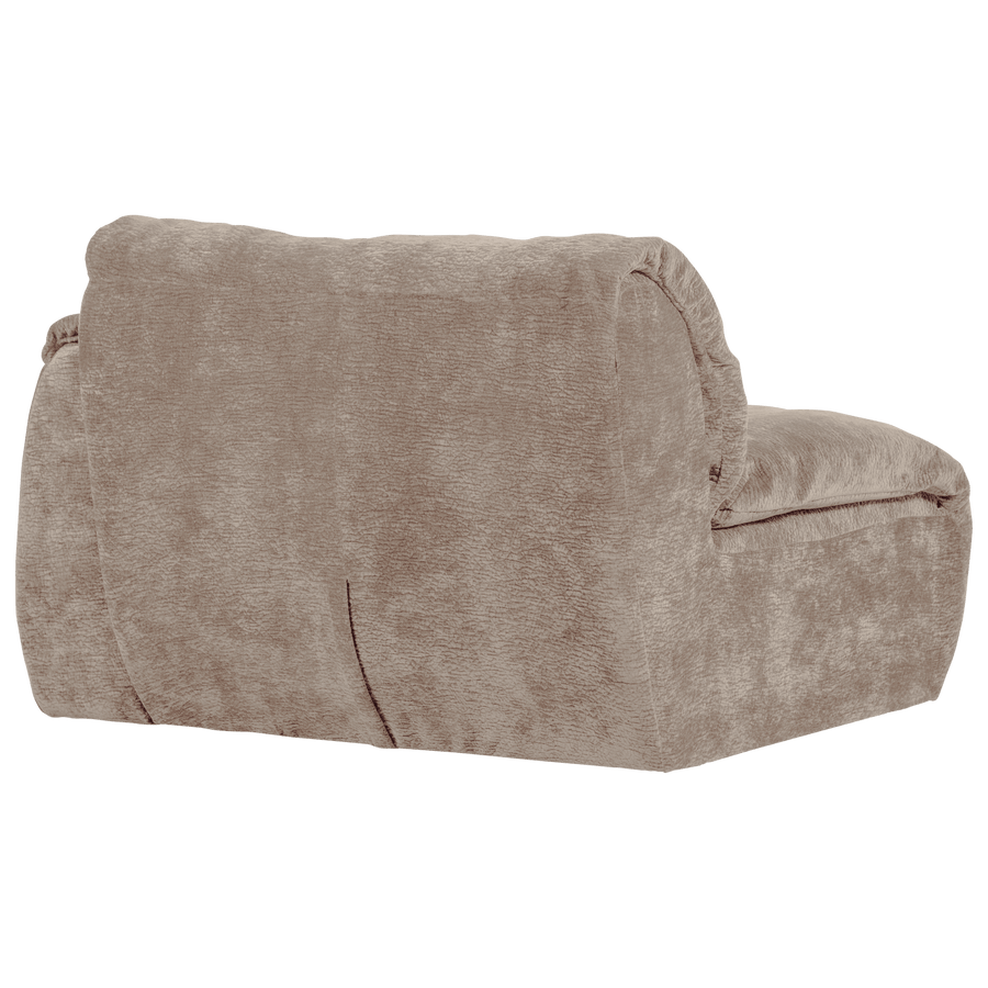 BAGGY 1-ZITS ELEMENT MET ARM RECHTS 3D CHENILLE ZAND