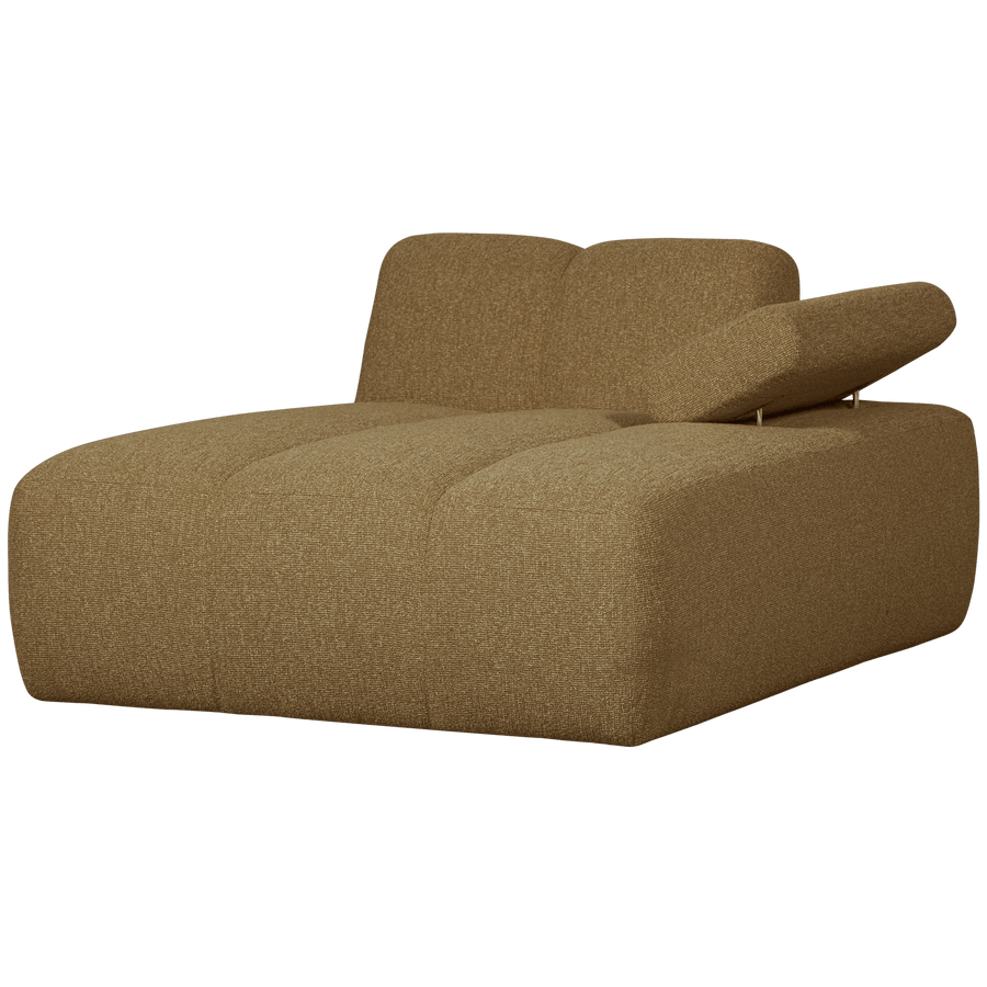 MOJO CHAISE LONGUE ELEMENT RECHTS BOUCLE GEEL/BRUIN MELANGE