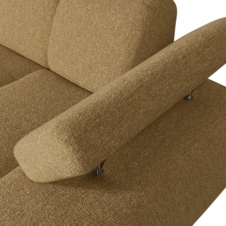 MOJO CHAISE LONGUE ELEMENT RECHTS BOUCLE GEEL/BRUIN MELANGE