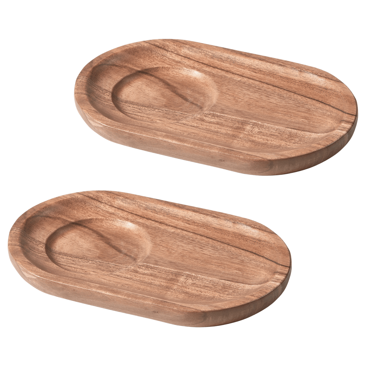 JOSJE SERVEER PLATEAU ACACIAHOUT NATUREL - SET VAN 2