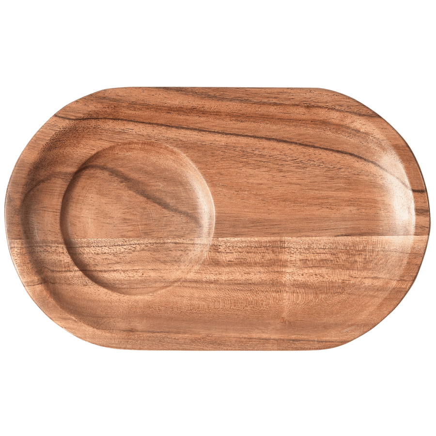 JOSJE SERVEER PLATEAU ACACIAHOUT NATUREL - SET VAN 2