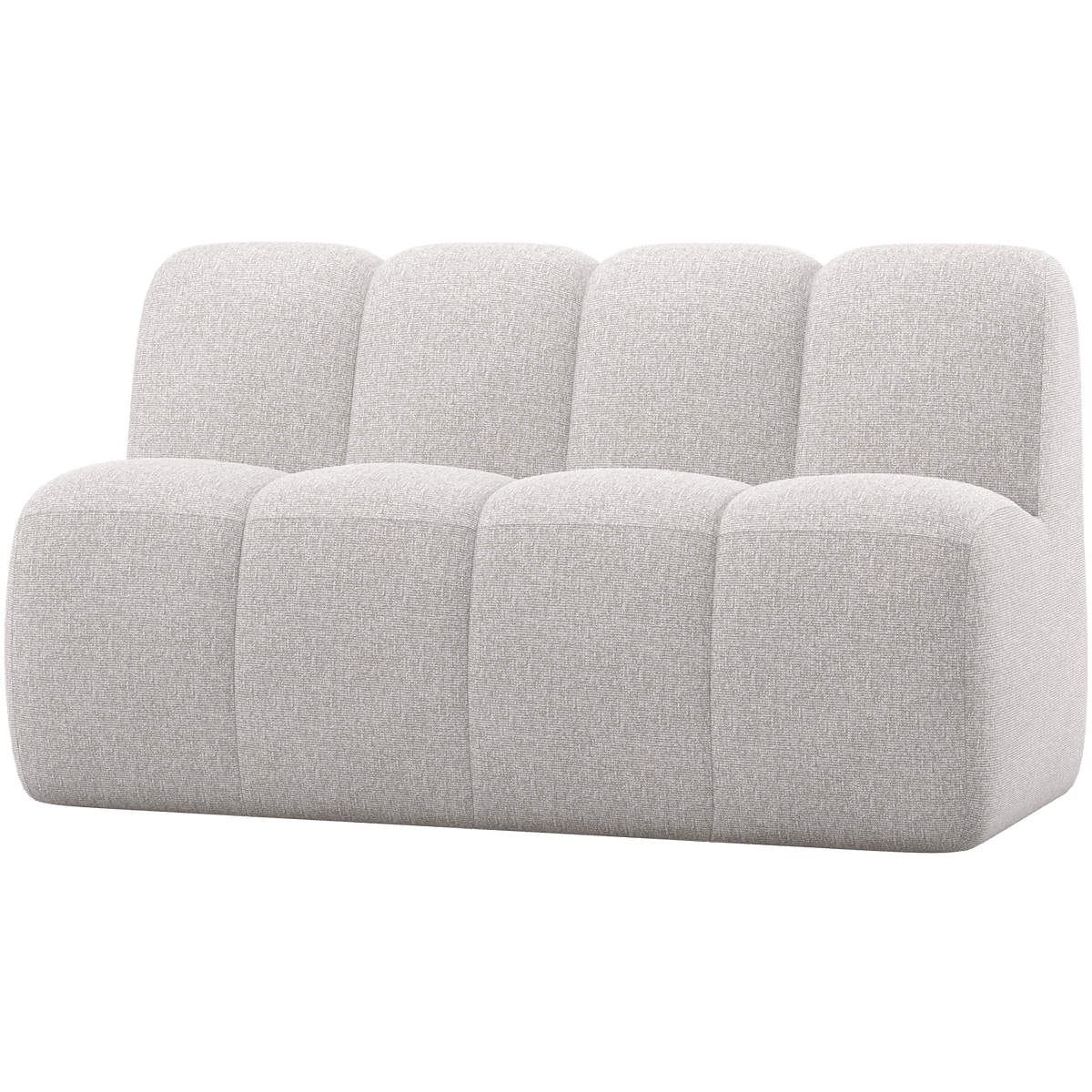 MOJO EETBANK 164 CM MET RUGLEUNING BOUCLE ECRU MELANGE