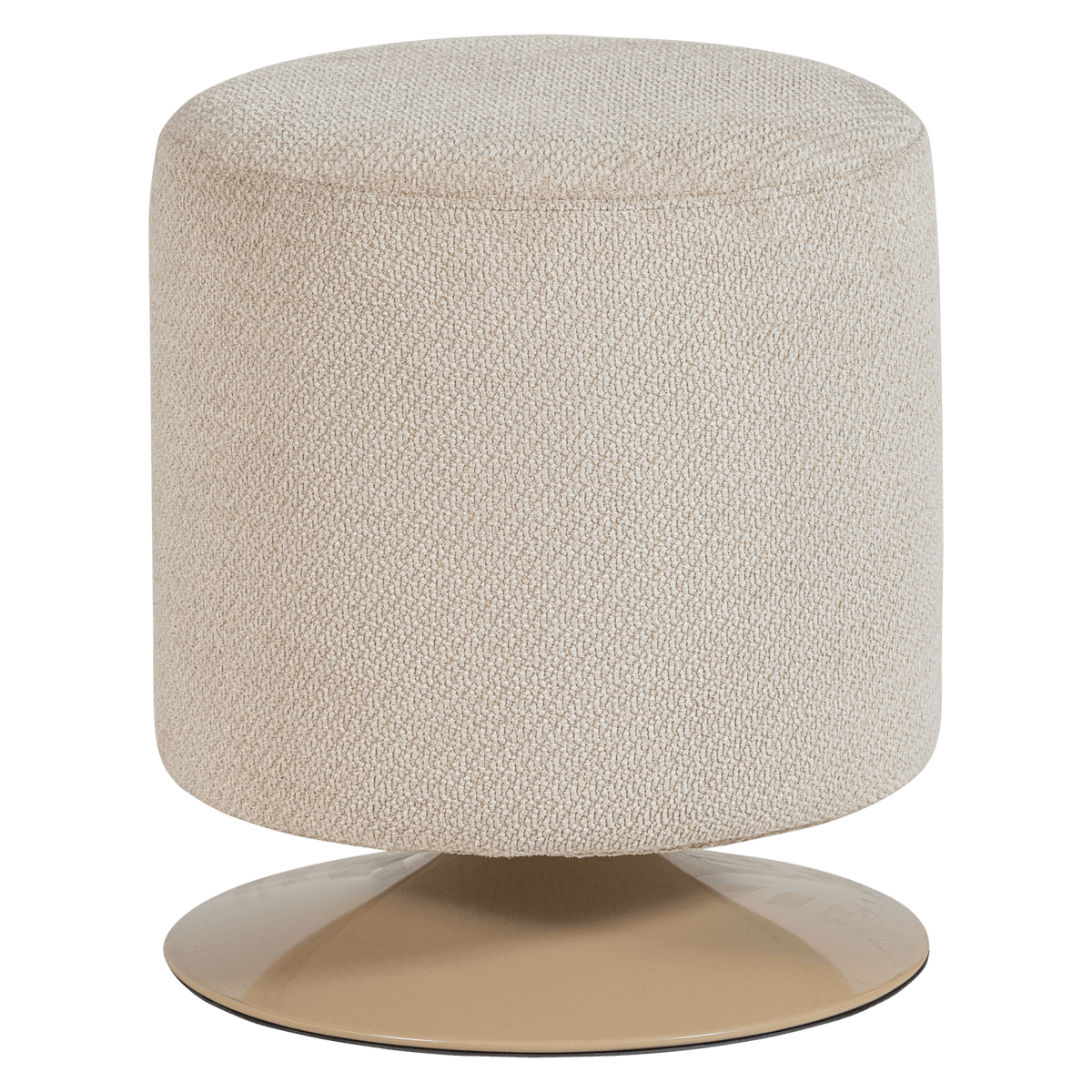 ISLEN POEF MET DRAAIVOET BOUCLE BEIGE