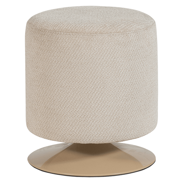 ISLEN POEF MET DRAAIVOET BOUCLE BEIGE