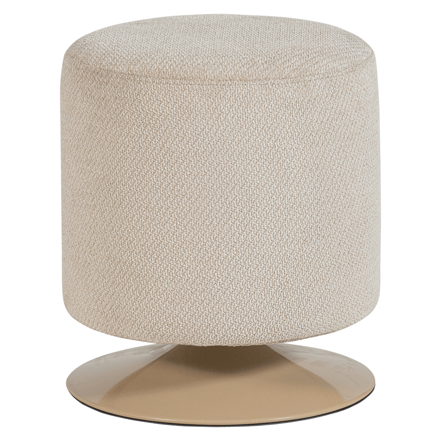 ISLEN POEF MET DRAAIVOET BOUCLE BEIGE
