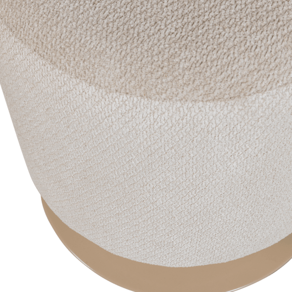 ISLEN POEF MET DRAAIVOET BOUCLE BEIGE