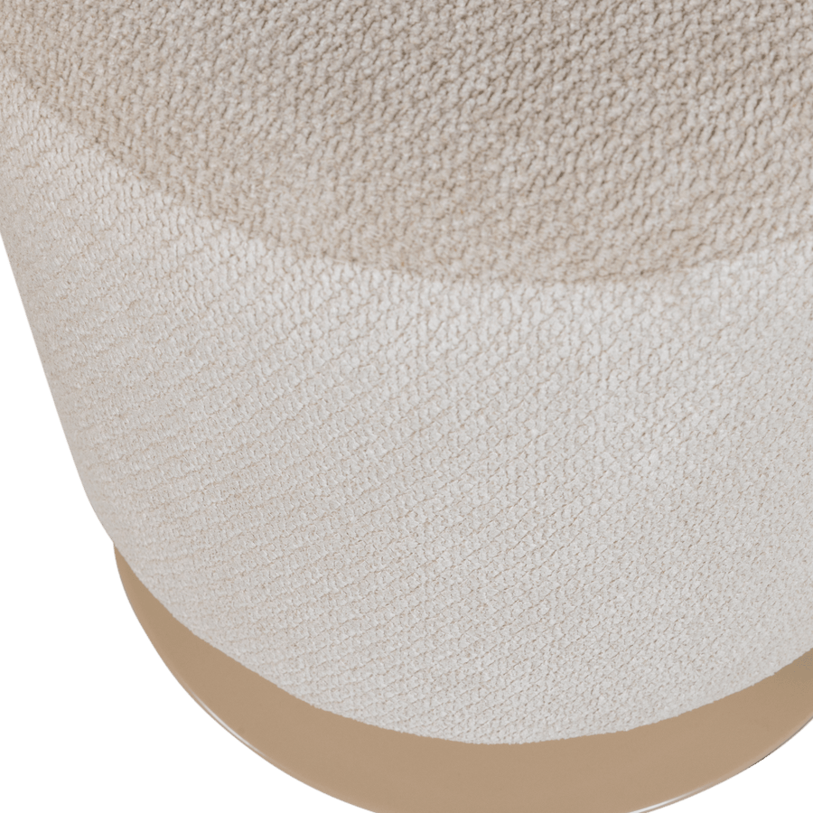 ISLEN POEF MET DRAAIVOET BOUCLE BEIGE
