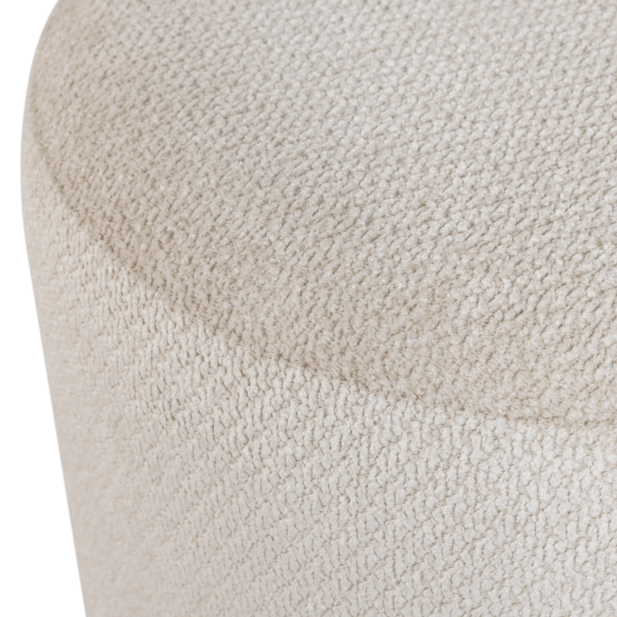 ISLEN POEF MET DRAAIVOET BOUCLE BEIGE