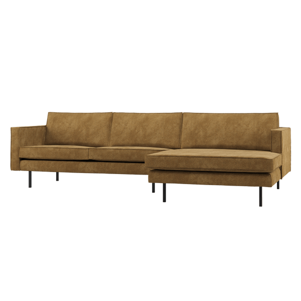 RODEO CHAISE LONGUE BANK RECHTS RIBSTOF HONINGGEEL