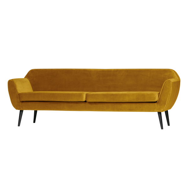 ROCCO XL BANK 230 CM VELVET OKERGEEL