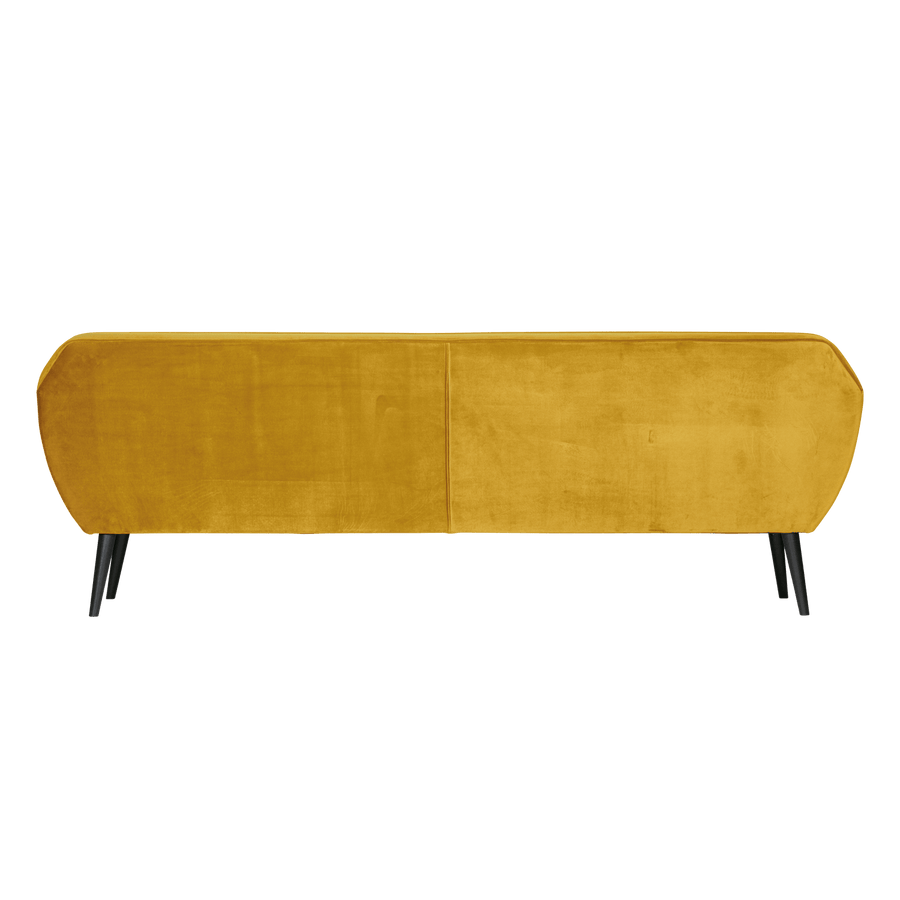 ROCCO XL BANK 230 CM VELVET OKERGEEL