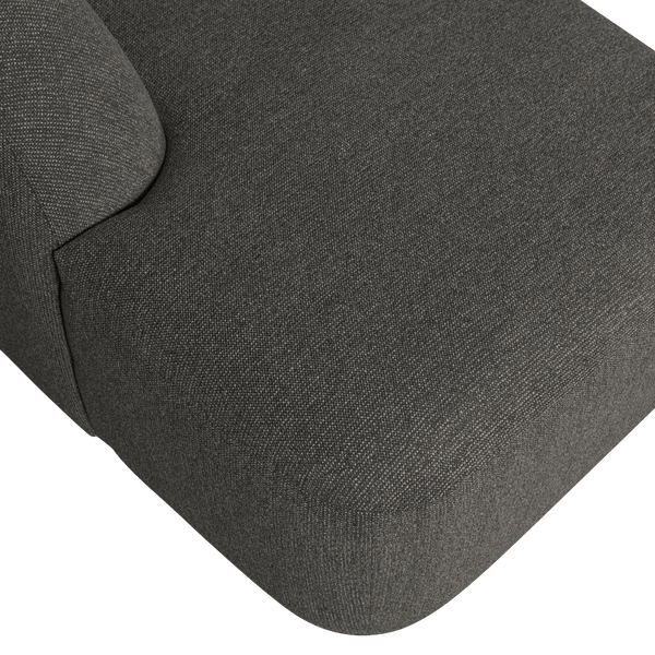 SLOPING U-VORM BANK MELANGE GRIJS/ZWART
