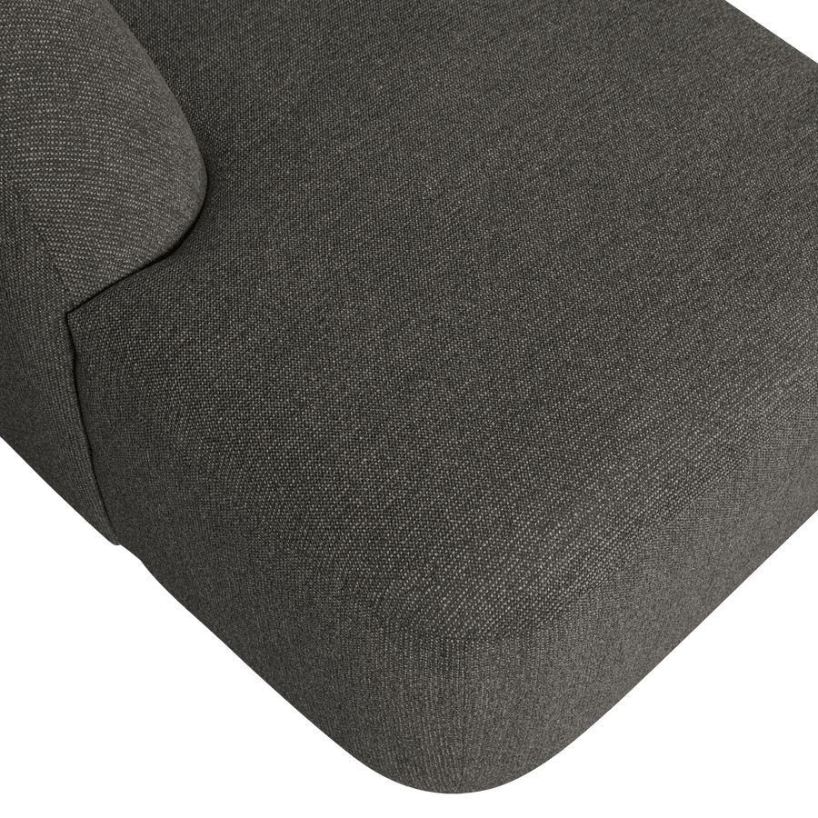 SLOPING U-VORM BANK MELANGE GRIJS/ZWART