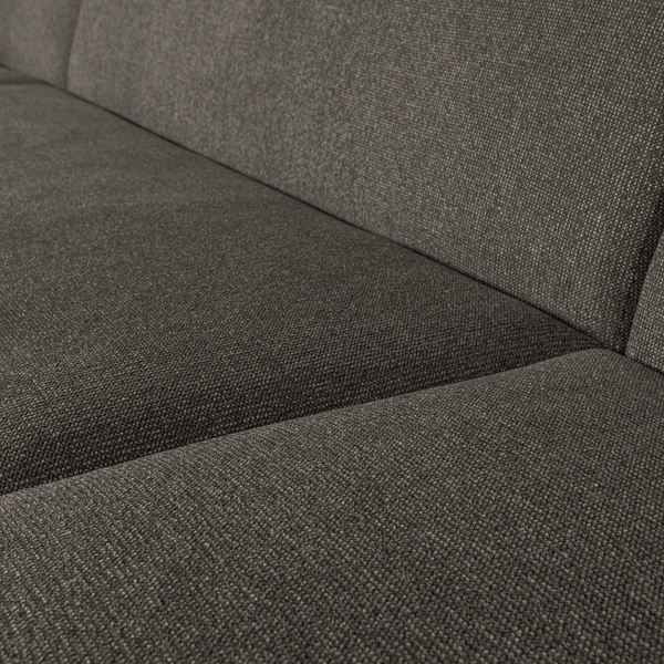 SLOPING U-VORM BANK MELANGE GRIJS/ZWART