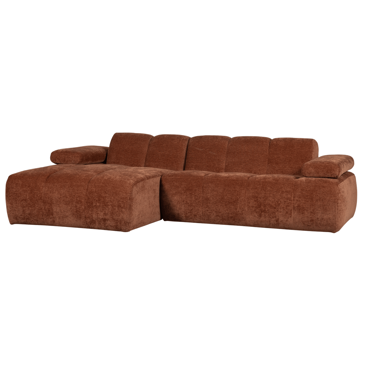 MOJO CHAISE LONGUE BANK LINKS RIBSTOF ROESTBRUIN