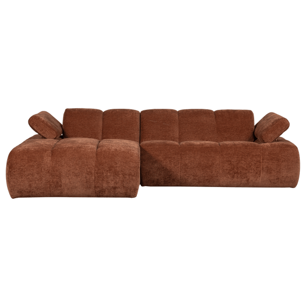 MOJO CHAISE LONGUE BANK LINKS RIBSTOF ROESTBRUIN