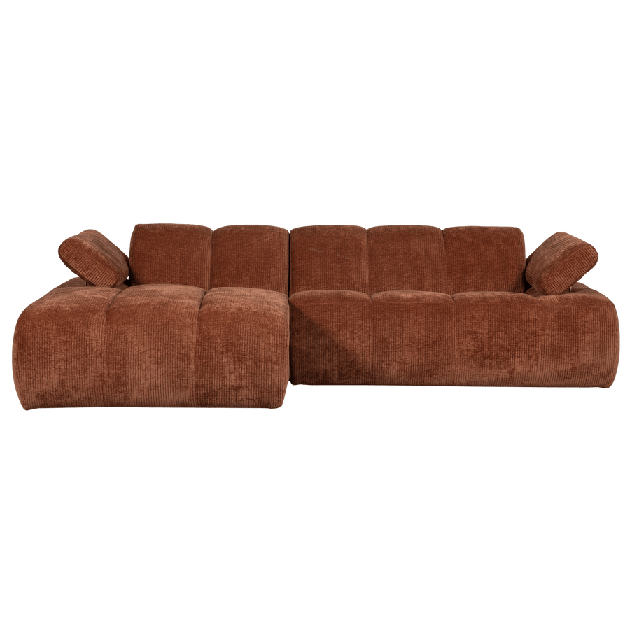 MOJO CHAISE LONGUE BANK LINKS RIBSTOF ROESTBRUIN