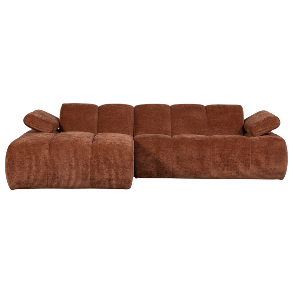 MOJO CHAISE LONGUE BANK LINKS RIBSTOF ROESTBRUIN