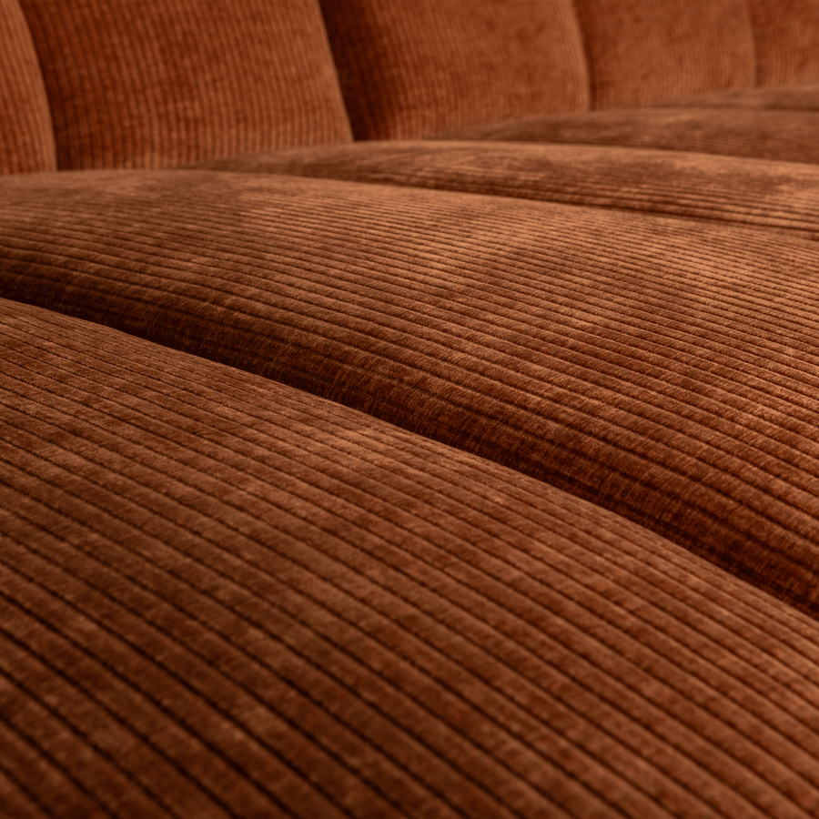MOJO CHAISE LONGUE BANK LINKS RIBSTOF ROESTBRUIN