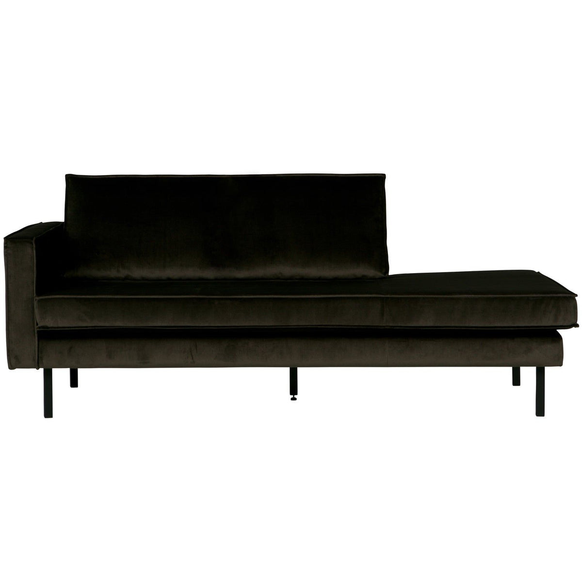 RODEO DAYBED LINKS VELVET DONKERGROEN