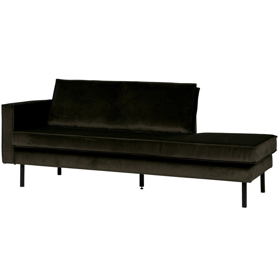 RODEO DAYBED LINKS VELVET DONKERGROEN