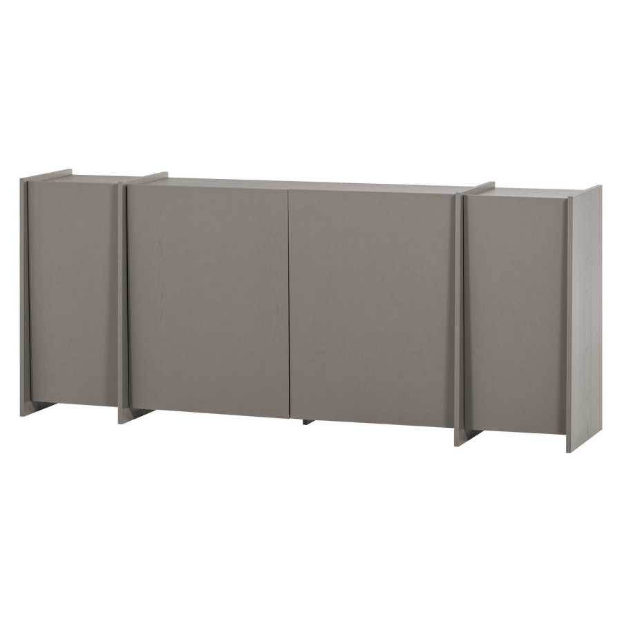 BROCK DRESSOIR 200 CM ESSEN FINEER WARMGRIJS [fsc]