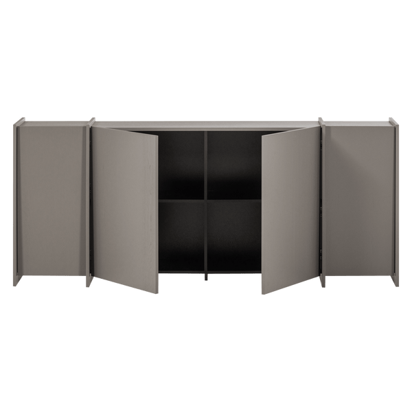 BROCK DRESSOIR 200 CM ESSEN FINEER WARMGRIJS [fsc]