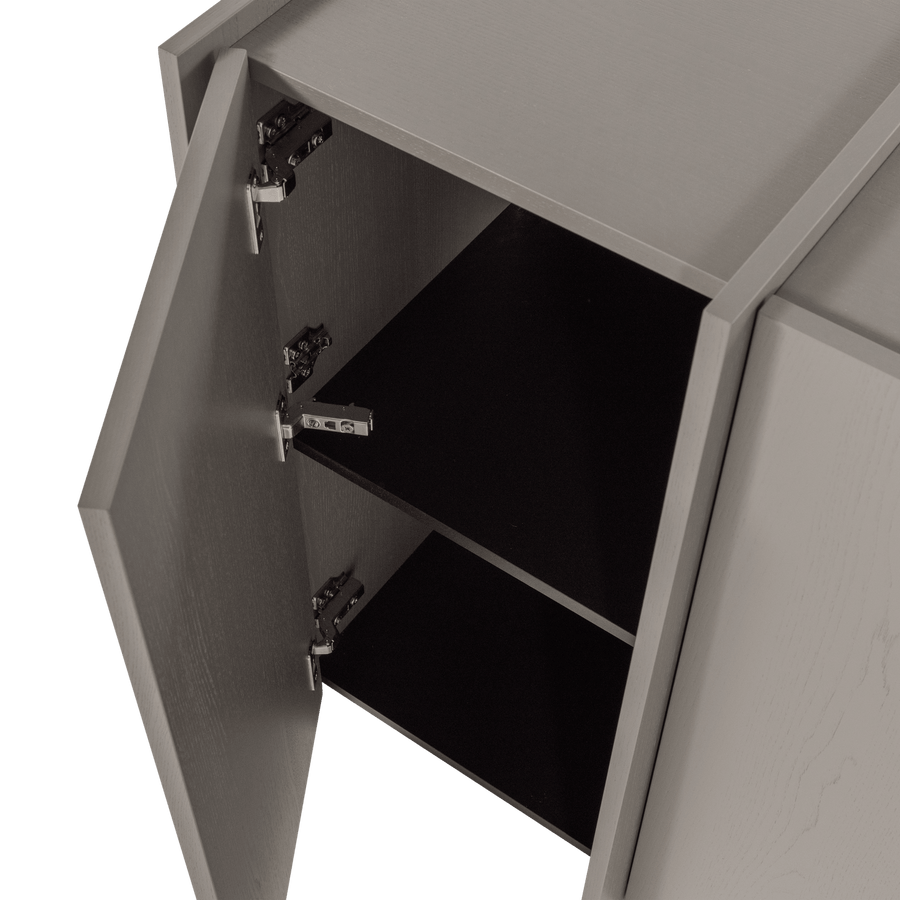 BROCK DRESSOIR 200 CM ESSEN FINEER WARMGRIJS [fsc]