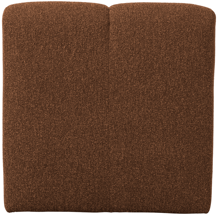 MOJO EETBANK 84CM MET RUGLEUNING BOUCLE ROESTBRUIN MELANGE